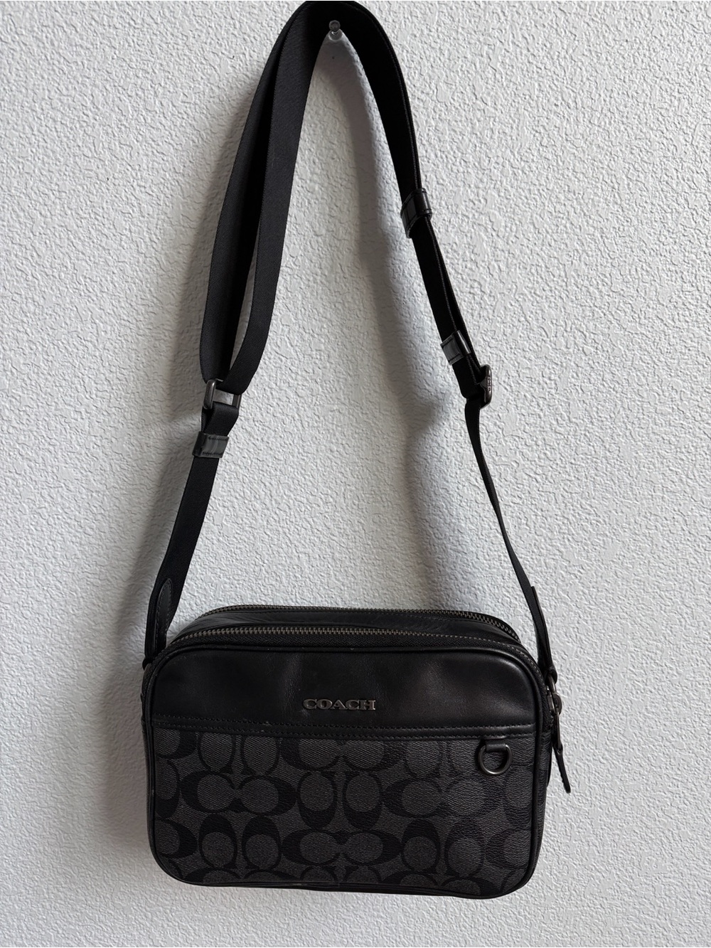 Coach Graham Black Signature Crossbody Bag